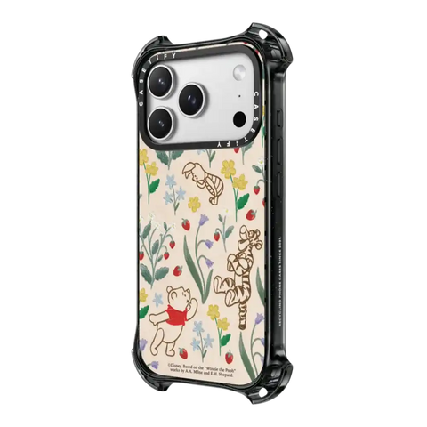 Winnie The Pooh Embroidered Floral Pattern Phone Case