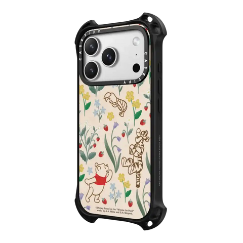 Winnie The Pooh Embroidered Floral Pattern Phone Case
