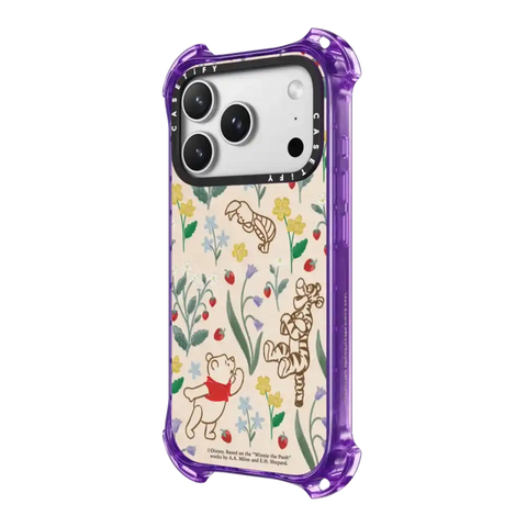 Winnie The Pooh Embroidered Floral Pattern Phone Case