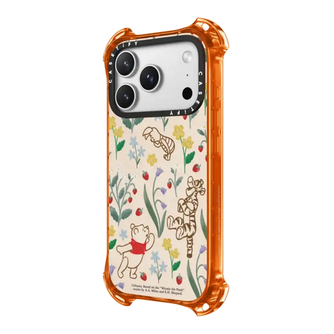 Winnie The Pooh Embroidered Floral Pattern Phone Case