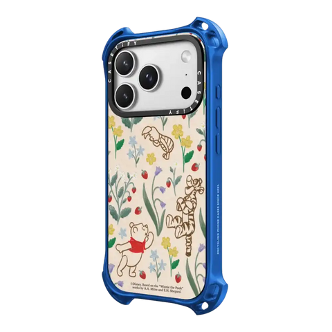 Winnie The Pooh Embroidered Floral Pattern Phone Case