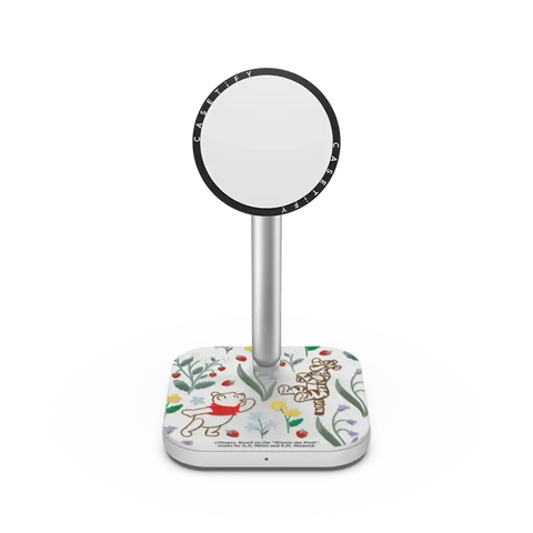 Winnie The Pooh Embroidered Floral Pattern 2-in-1 Charging Stand