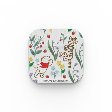 Winnie The Pooh Embroidered Floral Pattern 2-in-1 Charging Stand