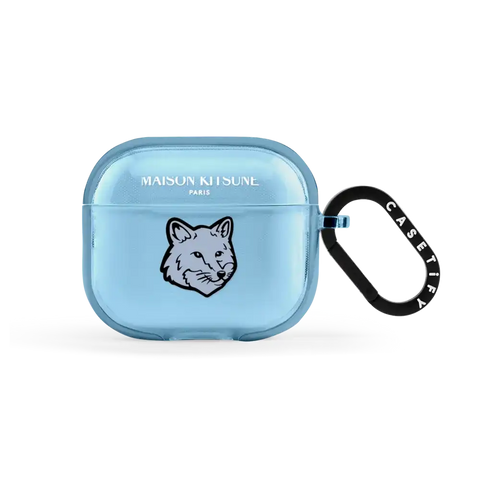 Maison Kitsuné Pure Blue Fox Head Earbuds Case