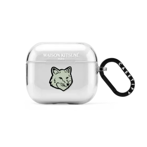 Maison Kitsuné Soft Mint Fox Head Earbuds Case