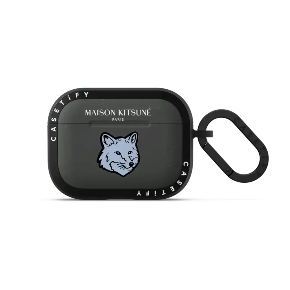 Maison Kitsuné Pure Blue Fox Head Earbuds Case