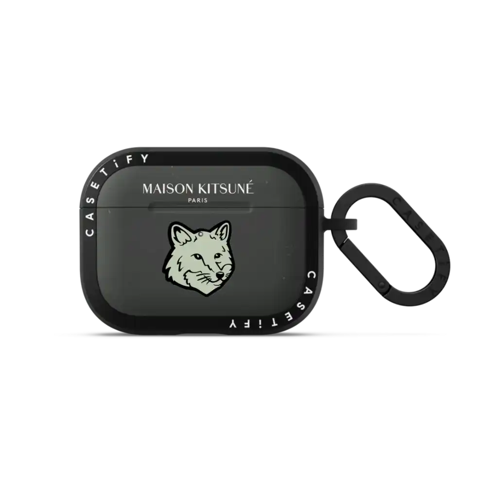 Maison Kitsuné Soft Mint Fox Head Earbuds Case