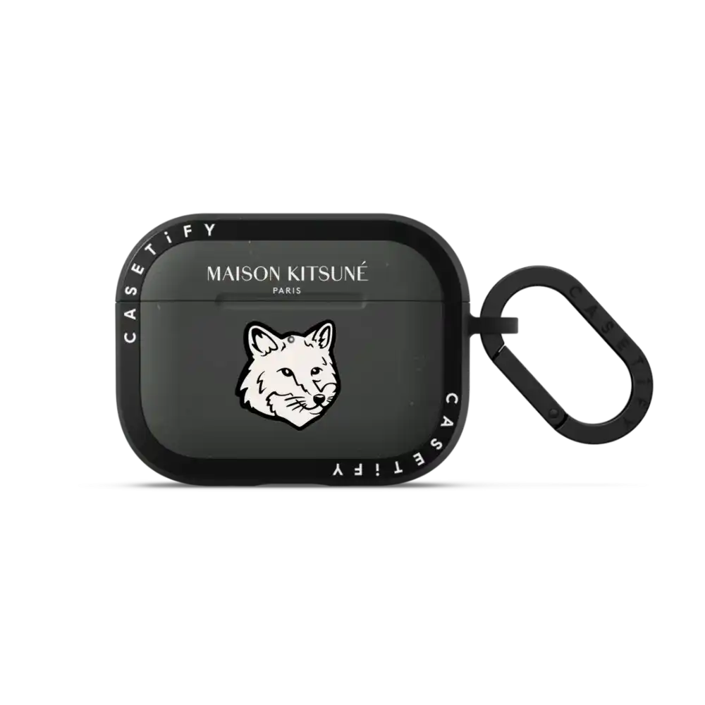 Maison Kitsuné Dove White Fox Head Earbuds Case