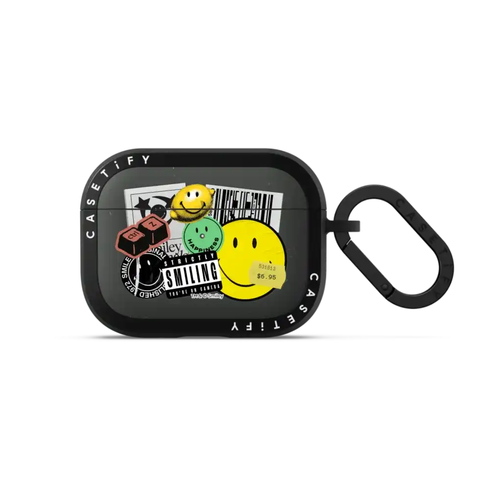 Smiley Sticker Earbuds Case