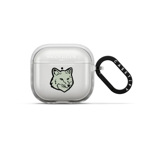 Maison Kitsuné Soft Mint Fox Head Earbuds Case