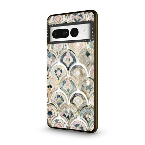 Art Deco Marble Tiles in Soft Pastel on transparent 2
