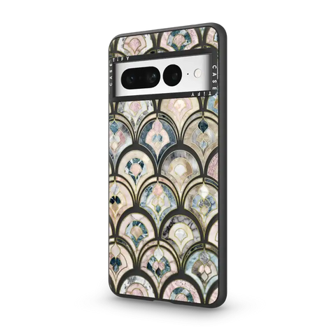 Art Deco Marble Tiles in Soft Pastel on transparent 2