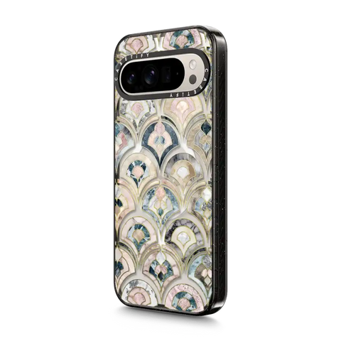 Art Deco Marble Tiles in Soft Pastel on transparent 2