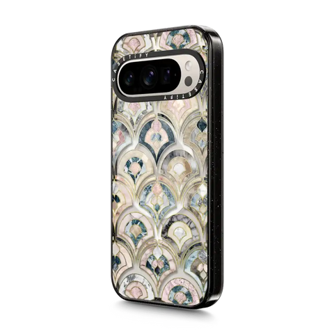Art Deco Marble Tiles in Soft Pastel on transparent 2
