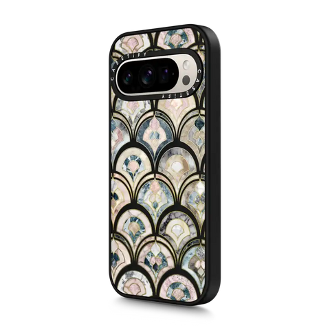 Art Deco Marble Tiles in Soft Pastel on transparent 2