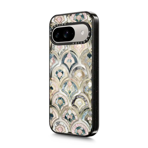 Art Deco Marble Tiles in Soft Pastel on transparent 2