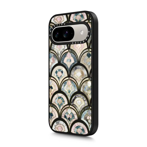 Art Deco Marble Tiles in Soft Pastel on transparent 2