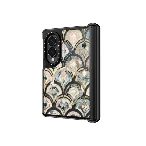 Art Deco Marble Tiles in Soft Pastel on transparent 2