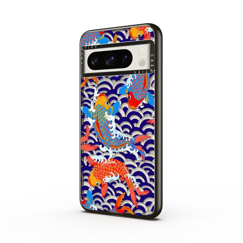 koi fish Japanese tattoo style transparent pattern