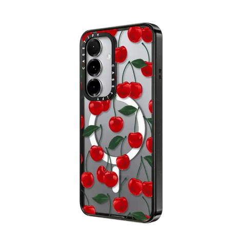 vibrant red cherry pattern