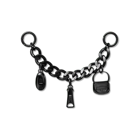 DIESEL Matte Black Thick Metal Phone Charm