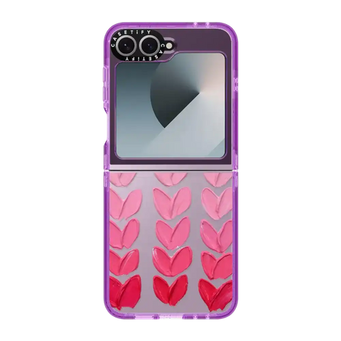 Pink Polka Daub Hearts