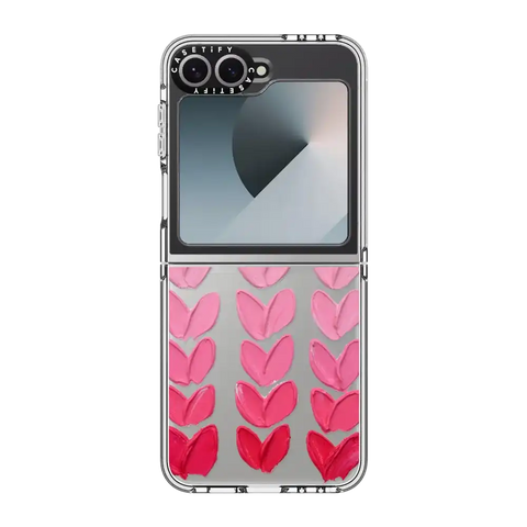 Pink Polka Daub Hearts