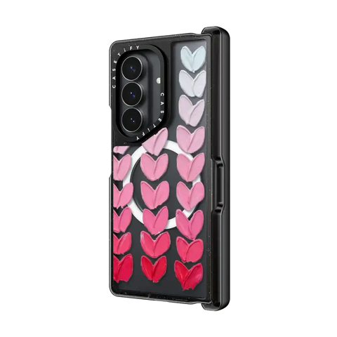 Pink Polka Daub Hearts