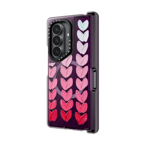 Pink Polka Daub Hearts