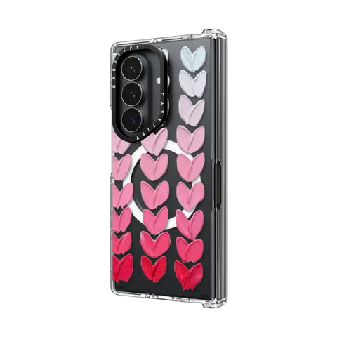 Pink Polka Daub Hearts