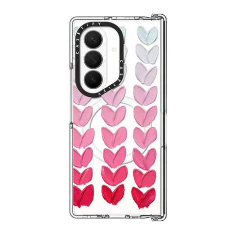 Pink Polka Daub Hearts