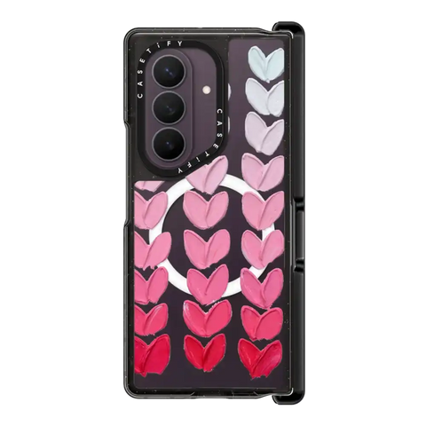 Pink Polka Daub Hearts