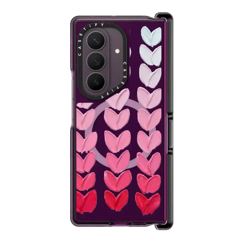 Pink Polka Daub Hearts