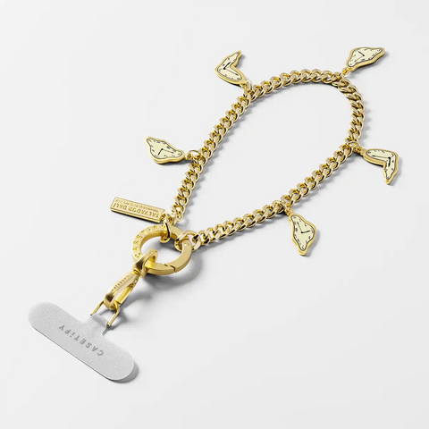 Melting Clock Curb Chain Wrist Strap (The Persistence of
