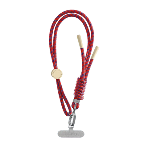 Leather Chain Wrist Strap -  Black in Champagne Gold