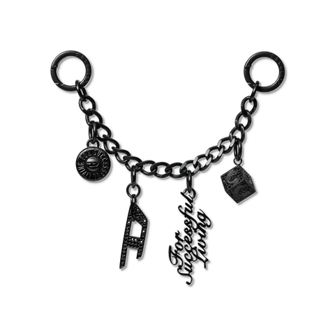 DIESEL Matte Black Thin Metal Phone Charm