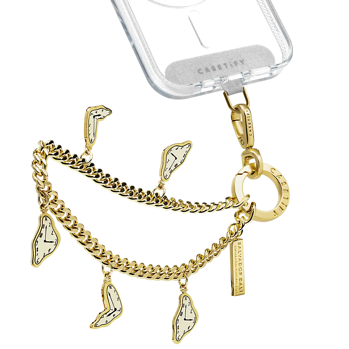 Melting Clock Curb Chain Wrist Strap (The Persistence of